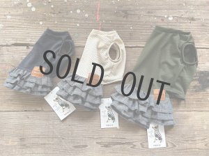 画像1: denim / flower skirt（インナーワンピ）【犬服★送料無料】