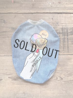 画像1: 【現品】【MP/ML】denim like waffle tank【ice cream】※クーポン不可