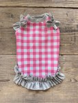 画像1: 【現品】【MP/SM着丈27cm】☆ gingham check cool tank ☆【フリル付き】※クーポン不可 ※イラスト無し価格 (1)