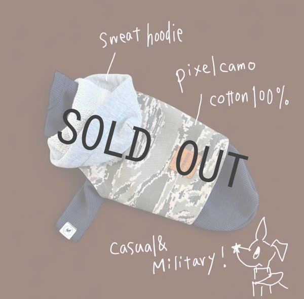 画像2: 【販売ページです】☆ cotton camo cropped hoodie ☆ (2)